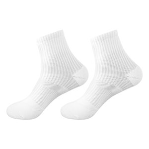 子墨袜子男士运动纯棉中筒白色毛巾底厚冬季篮球美式长袜男生黑色