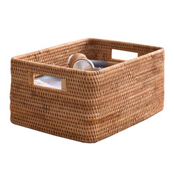 Rattan storage basket living room TV cabinet woven storage box snack grocery basket bathroom bathroom cabinet storage basket