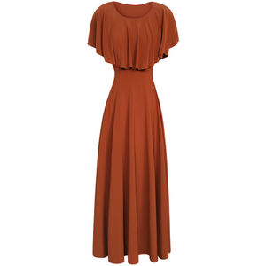 
Heavy crystal numb! Long dress with slimming and covering flesh with long dress with high waist and large swaying vacation party skirt 2031