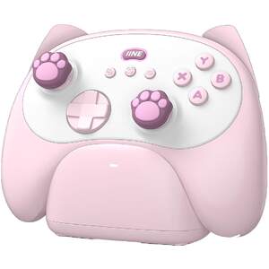 
Good Value (IINE) Kitten Game Controller Second Generation PC Version Switch2 Controller Pro Computer Steam Mobile Phone Cat Cartoon Mini Macro Programming Recording Pokémon ZA NS Accessories