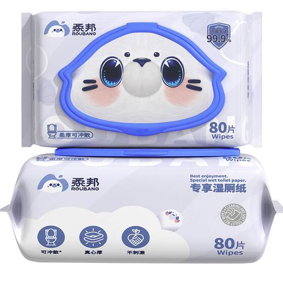 
Roubang wet toilet paper family affordable toilet cleaning wipes for private parts and butts for men and women, pregnant women
