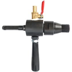 Electric hammer water injector connection device drilling rig conversion head