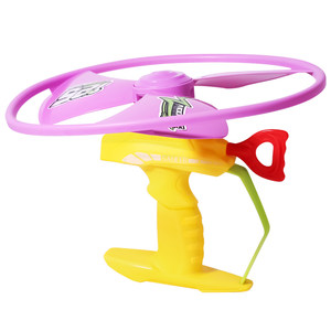 Hand-pulled Frisbee Flying Bamboo Dragonfly Pulling Line Rotating Launch Frisbee Boy Girl Parent-Child Interactive Children Outdoor Toys