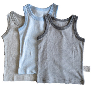 
Three Japanese boys, infants, and baby pure cotton thin base shirt sleeveless children's pinstripe vest