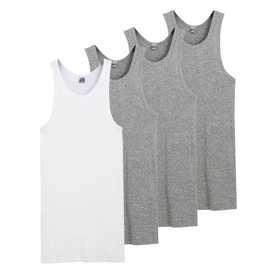 
Three-gun sleeveless vest men's pure cotton loose large-size fine ribbed vest old man shirt 30821
