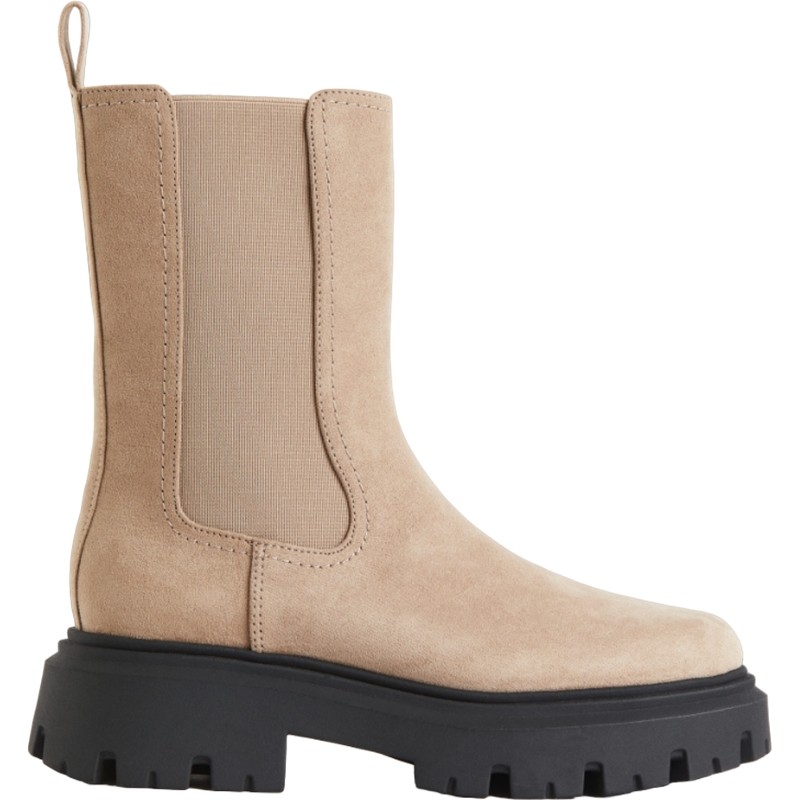 Leather Chelsea Hohe Chelsea Boots Damen H&m H&M Women's