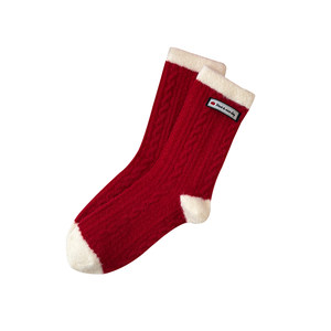 
2026 New Year Socks Gift Box Women's Red Coral Velvet Warm Floor Socks Plus Velvet Thickened Sleeping Socks Gift