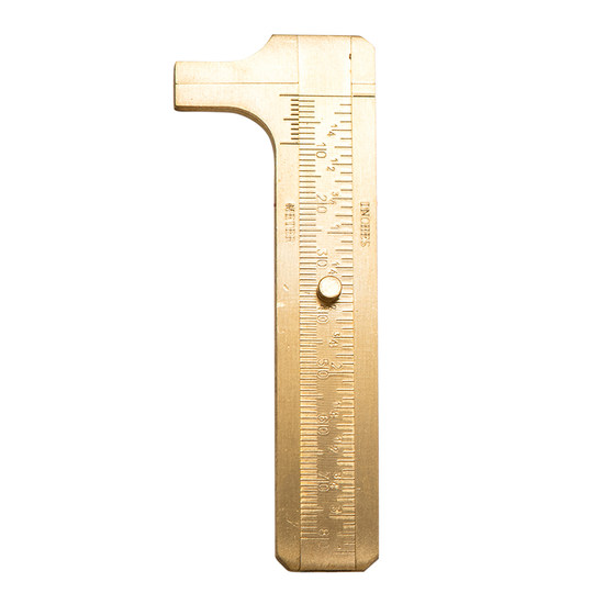 Bernier Ruler Saury Brass Vernier Caliper - Portable Mini Outdoor EDC Measurement ...