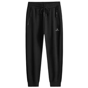 Winter plus velvet thick size men's sports pants fat bodies, loose waist beam, foot guard pants big men's casual pants