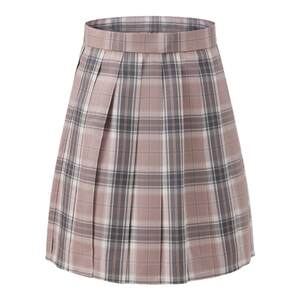 
Huaqianzhu original flower raft plaid skirt jk uniform school supply sense a-line pleated skirt pink plaid versatile jk skirt