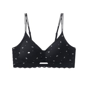 
Jing Sanchun small breasts push-up bra for girls to look bigger without wire rings to prevent sagging, naked shoulders, U-shaped beautiful back bra