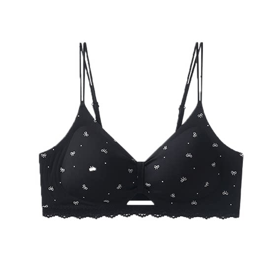 
Jing Sanchun small breasts push-up bra for girls to look bigger without wire rings to prevent sagging, naked shoulders, U-shaped beautiful back bra
