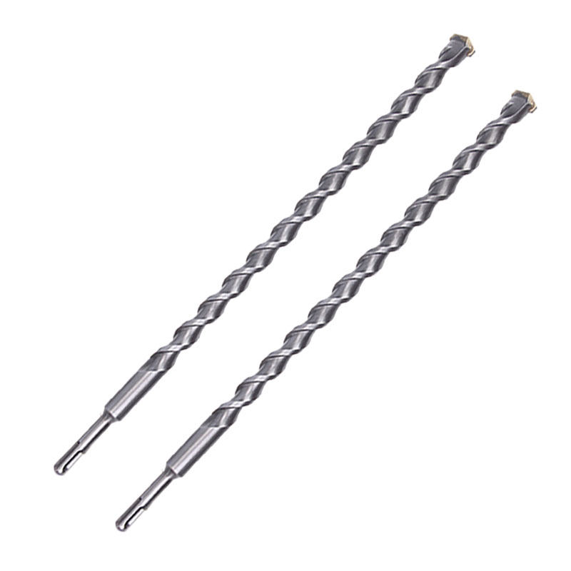 Electric Hammer Drill Bit - Round Shank, Super Long, Concrete Wall Drilling