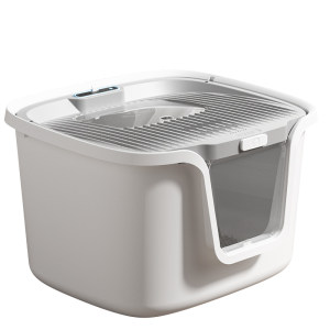 
Cat litter box is large, fully enclosed, anti-sand toilet, deodorizing, splashing, and top-in integrated extra-large cat litter box