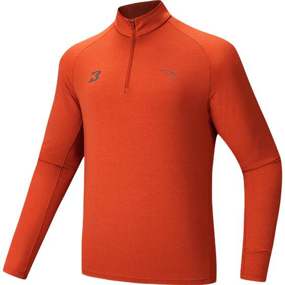 
ANTA Wool T丨Merino Wool Running Long Sleeve T-Shirt Men's New Half-Zip Top 152615401