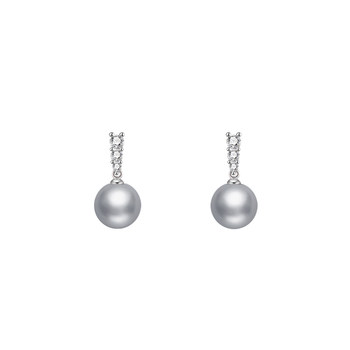 Nanfa Gentle ~ Flash Zirconium Pearl Earrings