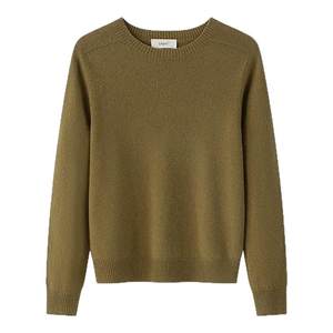 
'Warmth' Colorist Knit丨100% Wool Round Neck Thickened Women's Winter Sweater Bottoming Top with Solid Color