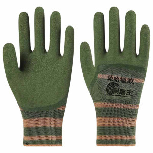 
Labor protection rubber gloves, latex thickened, wear-resistant, non-slip, breathable, waterproof, latex embossed construction site gloves, durable for construction