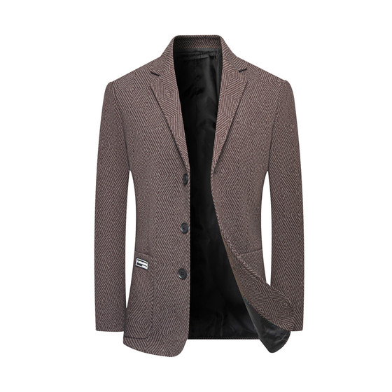 Pierre Cardin Genuine Men's Suits Business Casual Unisex Men's Spring and Autumn Middle-aged Three-Button Suit Jacket