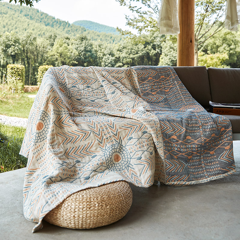 波西米亚纯棉沙发套罩巾全棉全包盖布四季通用沙发垫盖毯慢生活