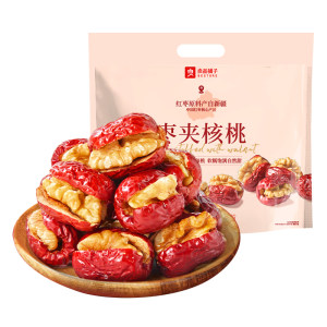 
BESTORE Red Dates and Walnuts Independent Small Packaging Xinjiang Specialties Sandwiched Gray Date Kernel Pie Pregnant Snacks 400g