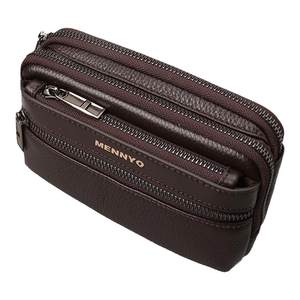 Mennyo mobile phone bag men wearing belt mobile phone waist bag mini leather bag cowhide outdoor small backpack