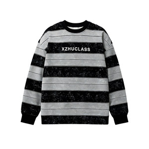 
Fat boy sweatshirt striped plus fat long-sleeved T-shirt plus size children medium and large children 2026 spring new style