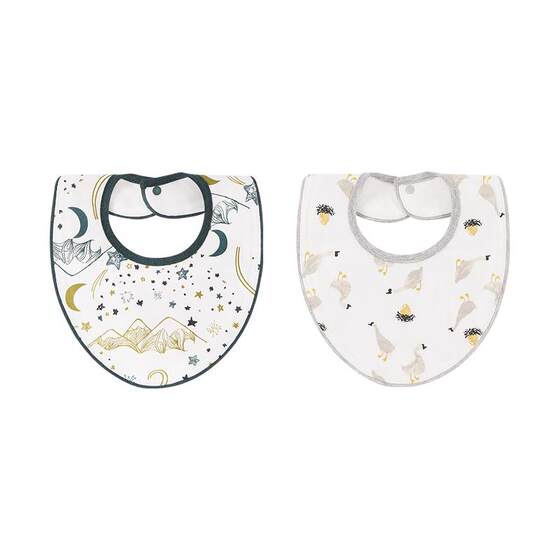 
Nest Designs Newborn Pure Cotton Mouth Wipes Anti-Spitting Baby Triangle Bibs Bibs 2-pack