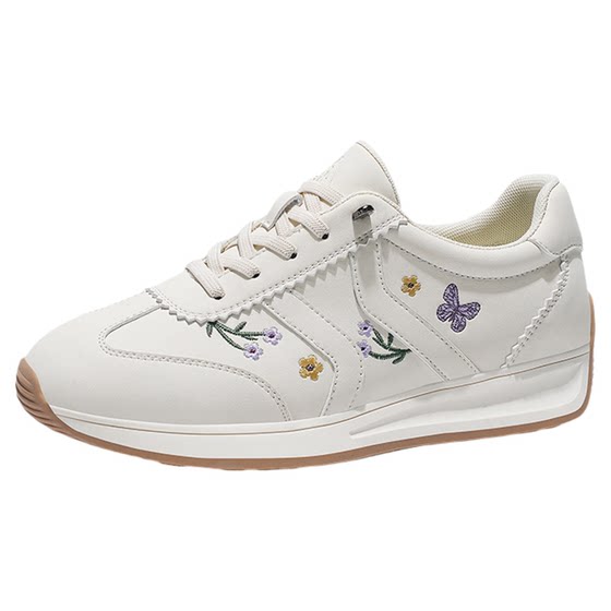 
Zulijian elderly shoes official authentic 2026 spring new casual sports moral training women's shoes increased white sneakers