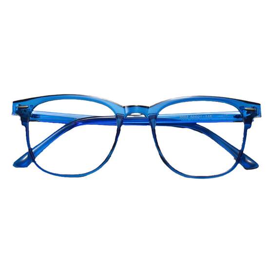 TR90 blue glasses frame men and women tide big face light frames are thin and can be matched with close -up lens full -frame glasses frame light
