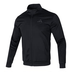 
Adidas jacket men's 2026 summer new casual sportswear official authentic black stand-up collar jacket top