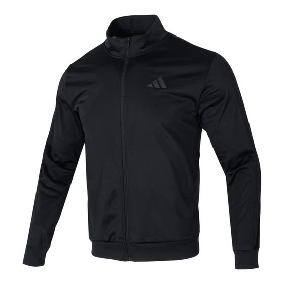 
Adidas jacket men's 2026 summer new casual sportswear official authentic black stand-up collar jacket top