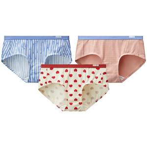 3件|蕉内银皮501Color女士内裤少女学生可爱印花纯棉透气裆三角裤