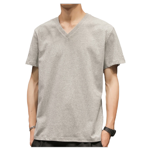 
V-neck 2026 summer loose inner large size white men's pure cotton short-sleeved t-shirt men's bottoming shirt top clothes T-shirt