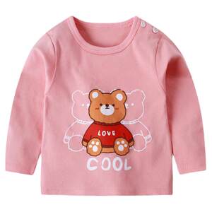 Children's autumn and winter long -sleeved T -shirt pure cotton babies bottoming clothes, top, boy autumn clothes Korean version 1 year old children's clothing
