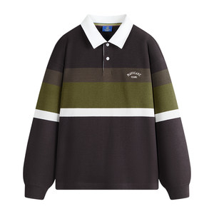 
Navigare Italian small sailing ship pure cotton lapel long-sleeved T-shirt men's spring new casual contrast color POLO shirt
