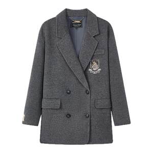 
[Sheep Wool] TeenieWeenie Bear Women's Woolen Jacket Double-breasted Fashion Suit Collar Coat