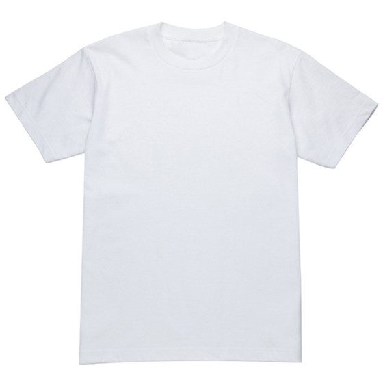 (Two piece set) 245g short sleeved men's T-shirt, pure cotton loose white T-shirt, men's solid color trend, simple and thick base shirt trend