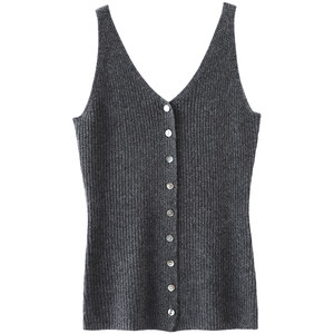 
Very good to wear! I always like this one! Cashmere suspenders women's pure cashmere cardigan sweater vest knitted base shirt