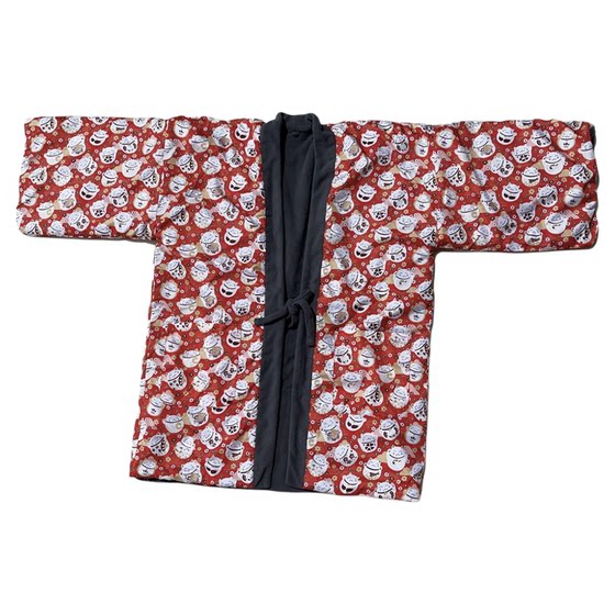 Unique Hefeng All Cotton Half Wrapped Male and Female Students Pure Cotton Japanese Cotton Dress Kimono Cotton Coat Thickened Couple Coat