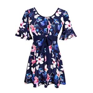 
Mom, middle-aged and elderly swimsuits for women in hot springs 2025 new conservative belly-covering and slimming split large-size swimsuit