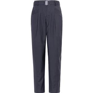 
XG Xue Ge Navy Blue Belt with Casual Pants 2025 Spring New Pleated Design Nine-point Pencil Pants Women