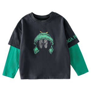 
Boys' long-sleeved T-shirt pure cotton 2026 spring new style children's medium and large boys' spring and autumn bottoming shirt tops