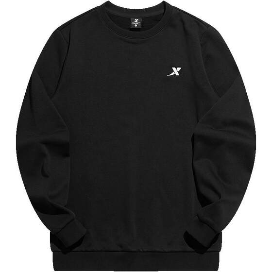Xtep fleece round neck sweatshirt men's 2025 new autumn thickened warm inner long-sleeved sports pullover