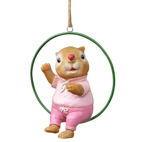 
Courtyard garden decoration outdoor cute rabbit pendant creative cartoon animal resin modern balcony internet celebrity pendant