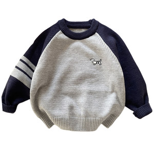 
Children's sweaters, autumn and winter boys' inner knitted bottoming shirts, handsome boys' thickened sweaters, baby pullover tops