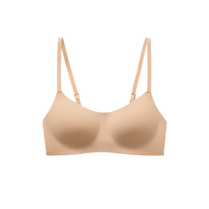 
Catman Square Neck Seamless Invisible Foundation Underwear Women's Small Breast Gathered Low-Cut Half Cup Tube Top Summer Thin Bra