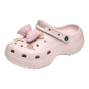 
Saturday's popular soft-soled eva thick-soled height-increasing hole shoes women's 2026 summer new beach casual sandals