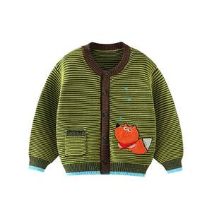 
[Pure cotton anti-pilling and static electricity] Qiqi Xiong boys cardigan sweater spring and autumn children's coat baby sweater