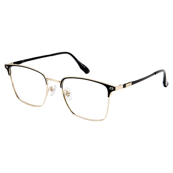 
Beautiful eyebrow line half-frame glasses for men with myopia, anti-blue light eye protection, can be equipped with prescription lenses, business square frame metal frames